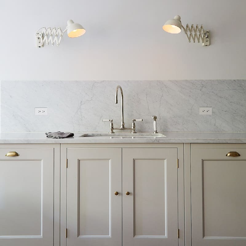 Plain English Design US Showroom  Bespoke US White Kitchen